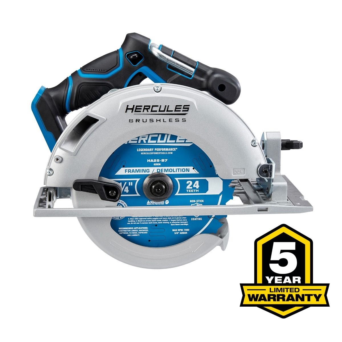 HERCULES 20v Lithium-Ion 7-1/4 In. Brushless Circular Saw – Tool Only