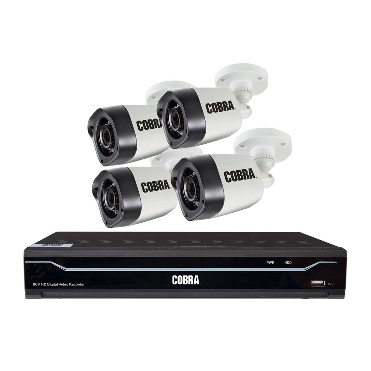 Coupons for COBRA 8 Channel Surveillance DVR with 4 HD Cameras and Mobile  Monitoring Capabilities – Item 63890