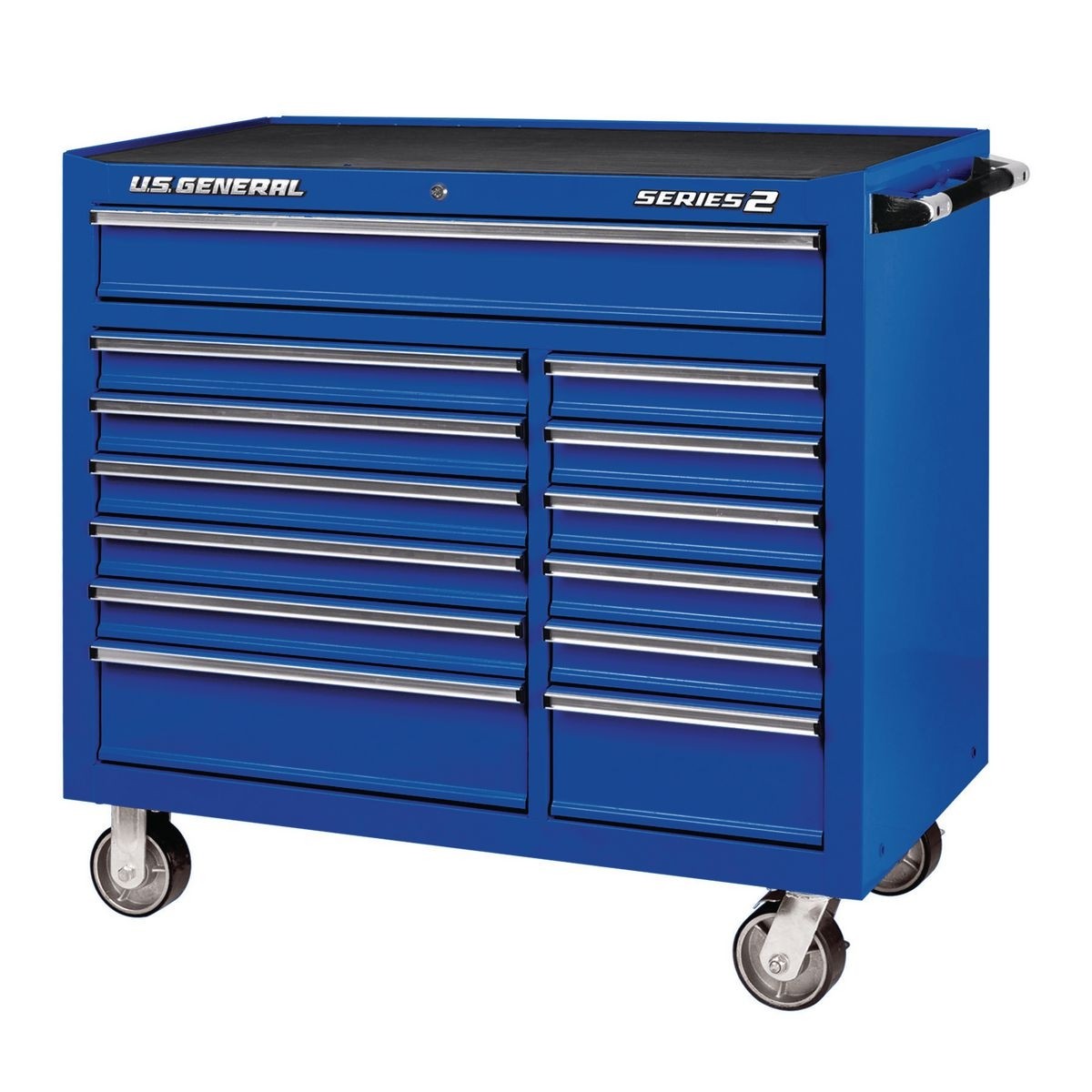 U.S. GENERAL 44 in. x 22 In. Double Bank Roller Cabinet – Blue – Item