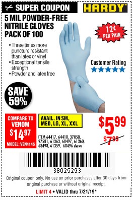 harbor freight 9 mil nitrile gloves coupon