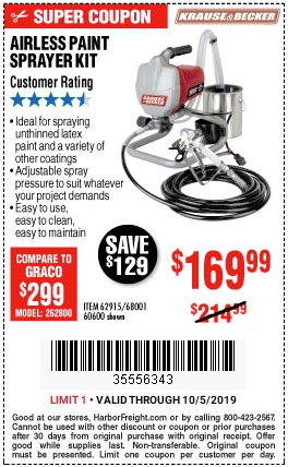 Save $129 on an Airless Paint Sprayer Kit