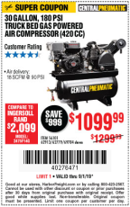 Gas powered air compressor deals at harbor freight