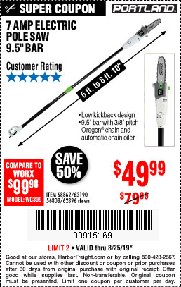Save $30 on a Portland Electric Pole Saw