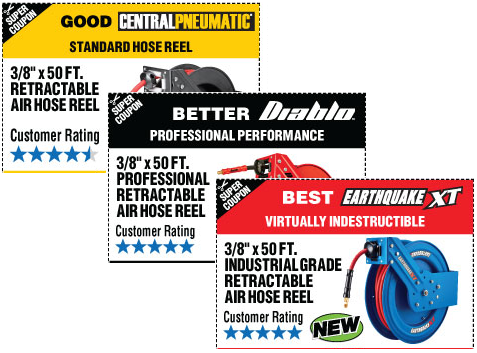 CENTRAL PNEUMATIC 100 Ft. Manual Steel Air Hose Reel for $15.99 – Harbor  Freight Coupons