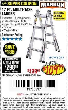 34 in 1 online multi purpose ladder