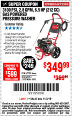 Gas pressure washers at harbor outlet freight