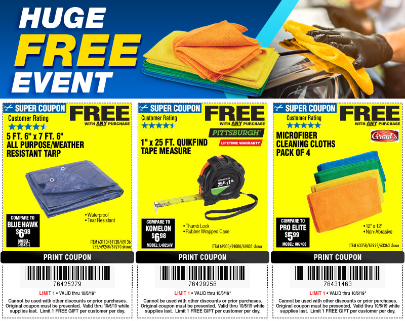 Current Harbor Freight Free Tarp Coupon Coupon Two