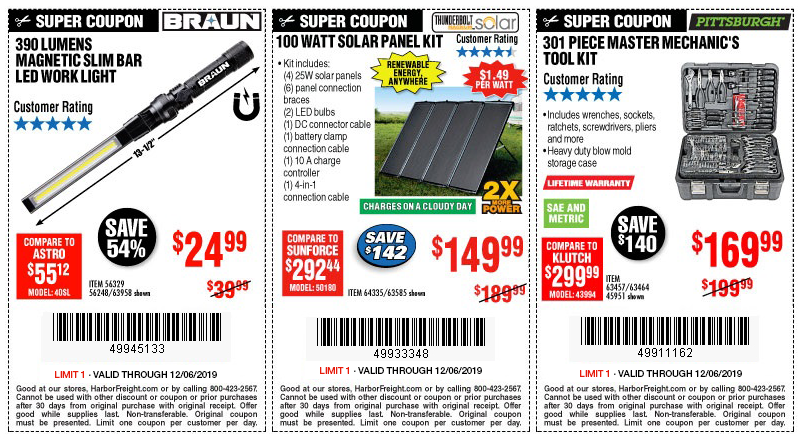 Get Great Deals on Customer Favorites Through 12/06/19 – Harbor Freight  Coupons