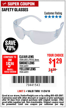 Safety Glasses with Clear Lenses