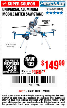 Take 10% Off Any Single Bauer Item Through 12/31/19 – Harbor Freight