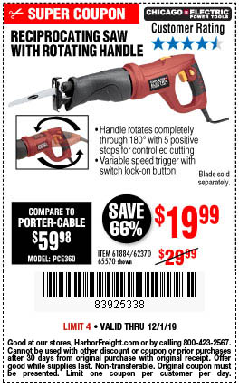 Take 10% Off Any Single Bauer Item Through 12/31/19 – Harbor Freight