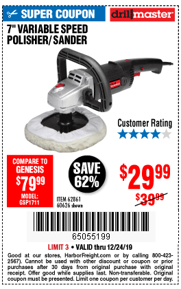 7 in. 10 Amp Variable Speed Polisher