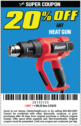 20% off any Heat Gun (4 skus)