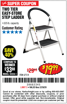 Two Tier Easy-Store Step Ladder