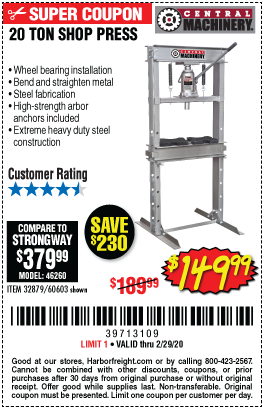 H-Frame Industrial Heavy Duty Floor Shop Press