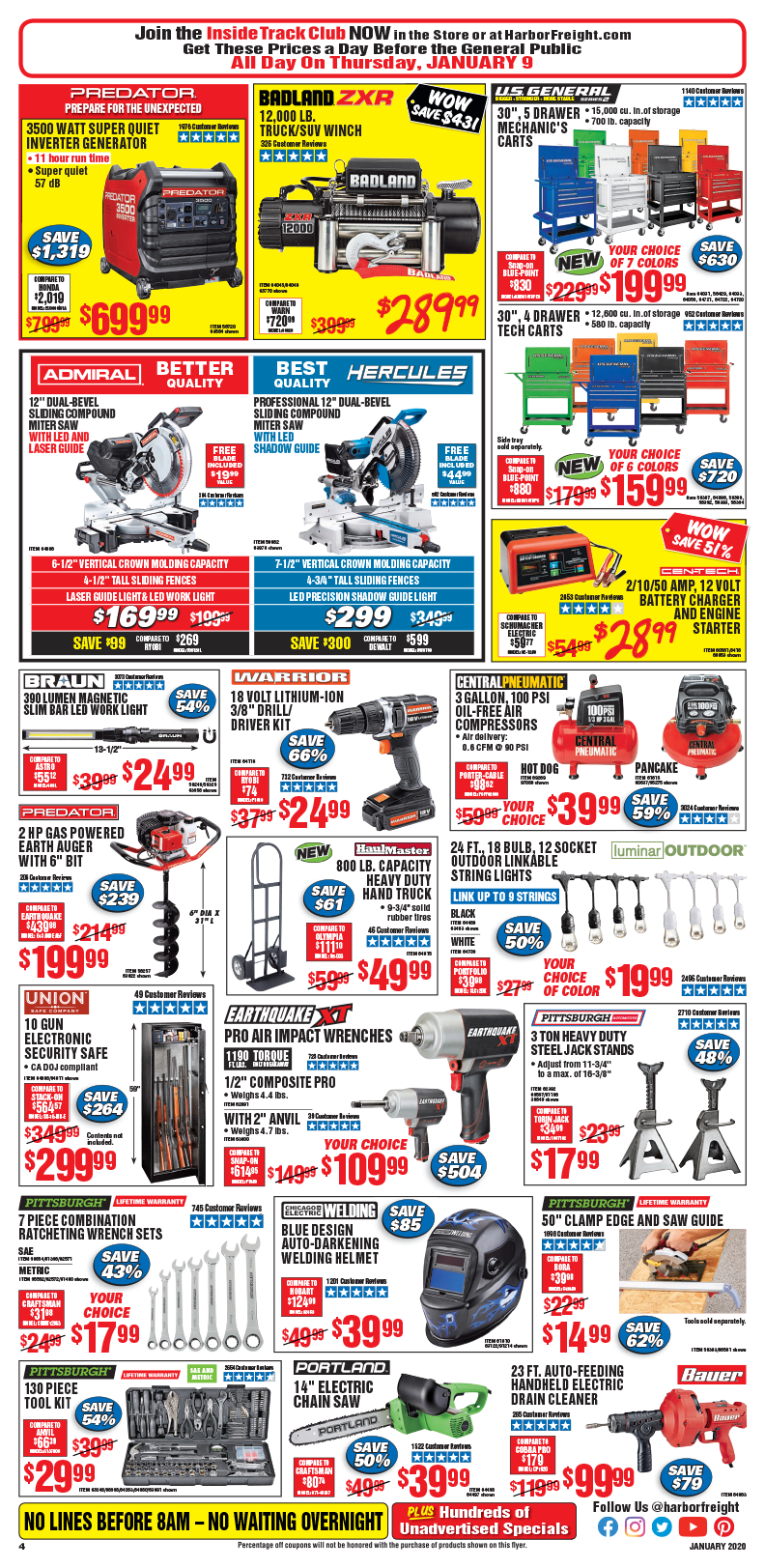 January Parking Lot Sale Harbor Freight Coupons