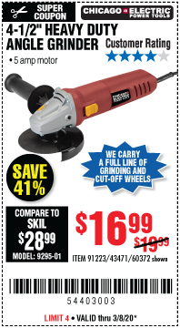 Corded 4-1/2 in. 5 Amp Angle Grinder