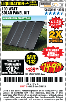 100 Watt Solar Panel Kit
