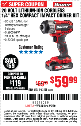 20V Hypermax™ Lithium 1/4 in. Hex Compact Impact Driver Kit