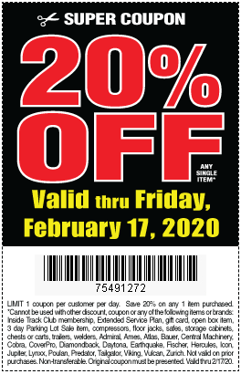 Presidents Day 4 Day Sale Harbor Freight Coupons