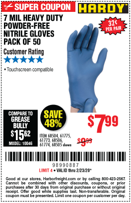 black nitrile gloves harbor freight