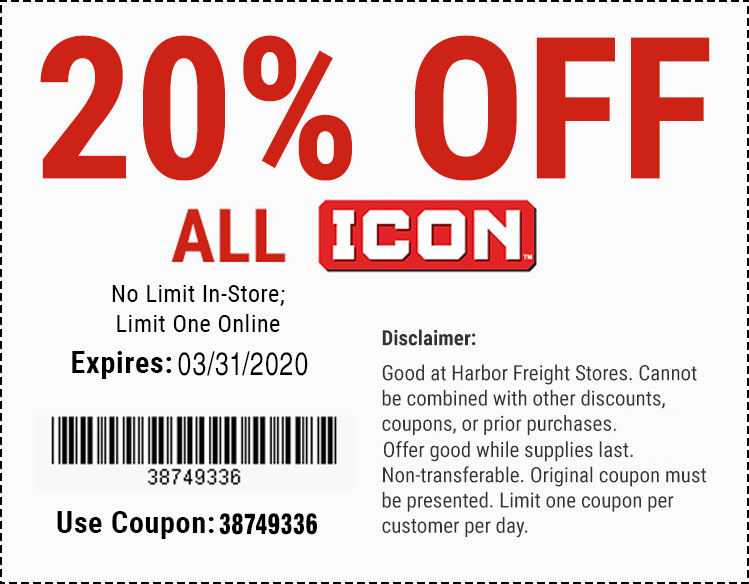 Off Any Icon Hand Tool Or Storage Harbor Freight Coupons