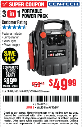 Harbor freight deals battery jump pack