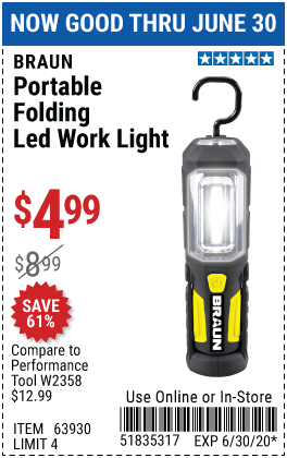 Portable Folding LED Work Light