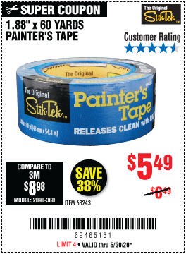 60 yd. x 1.88 in. Painter's Tape
