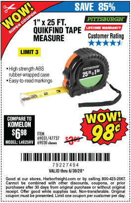 Tape Measures - Harbor Freight Tools