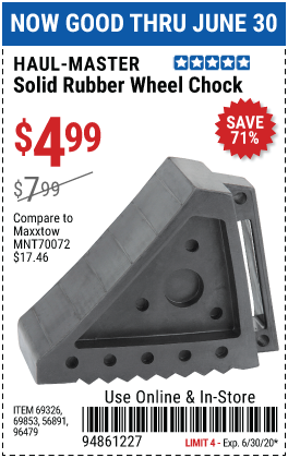 Solid Rubber Wheel Chock