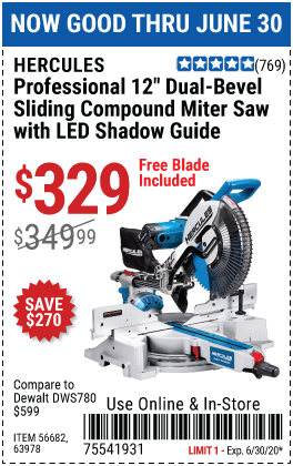 12 in. Dual-Bevel Sliding Compound Miter Saw with Precision LED Shadow Guide