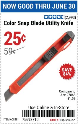 Color Snap Blade Utility Knife