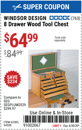 8 Drawer Wood Tool Chest