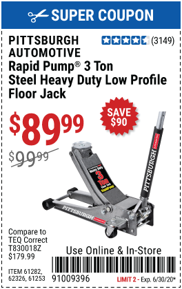 3 ton Low Profile Rapid Pump® Floor Jack