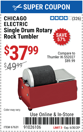 Single Drum Rotary Rock Tumbler