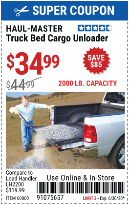 2000 lb. Capacity Truck Bed Cargo Unloader