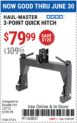3-Point Quick Hitch - 27-3/16 In. Clearance
