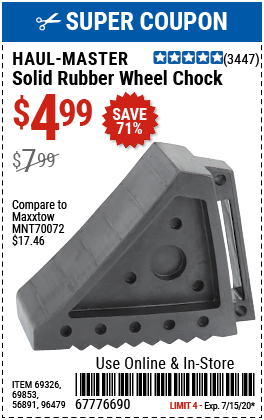 Solid Rubber Wheel Chock