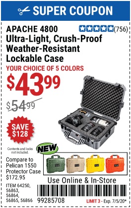 4800 Weatherproof Protective Case - X-Large Green