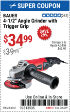 Details about  / Bauer Grinder 20v New TOOL ONLY Free Shipping To Lower 48