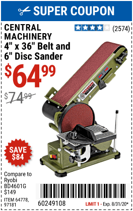 Harbor freight 2024 disc sander