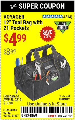12 in. Tool Bag with 21 Pockets