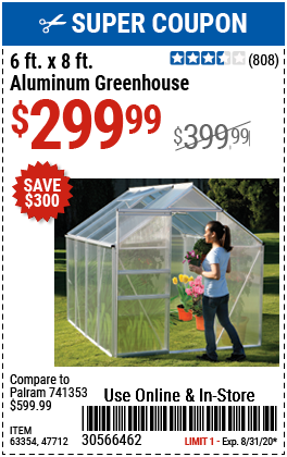 6 ft. x 8 ft. Greenhouse