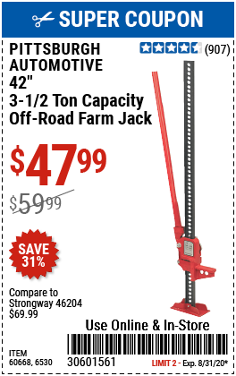 42 in. Off-Road Farm Jack