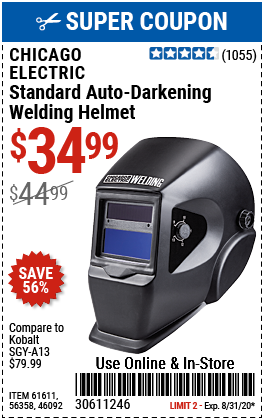 Standard Auto Darkening Welding Helmet