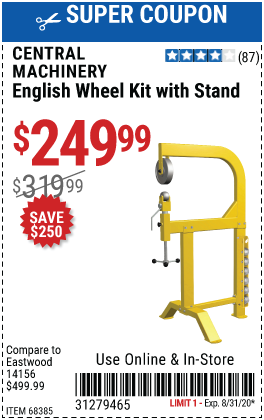 English Wheel Kit with Stand