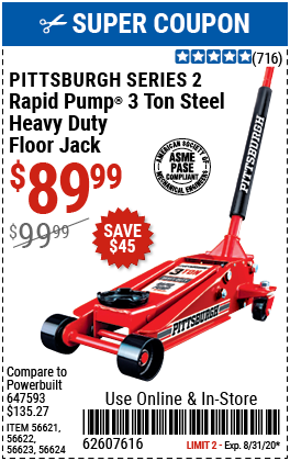 3 Ton Heavy Duty Rapid Pump® Floor Jack