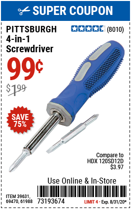 4-in-1 Screwdriver with TPR Handle
