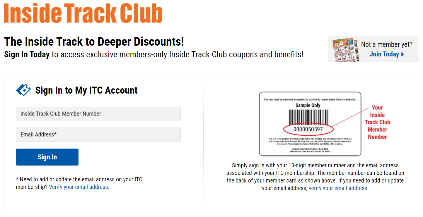 How Do I Access My Harbor Freight Inside Track Club Account ...